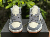 Authentic Air Jordan 1 Mid Coconut Milk/Particle Grey-White