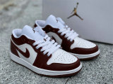 Authentic Air Jordan 1 Low White/Team Red