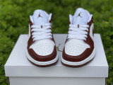 Authentic Air Jordan 1 Low White/Team Red