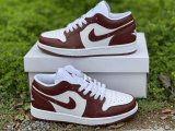 Authentic Air Jordan 1 Low White/Team Red