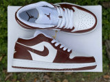 Authentic Air Jordan 1 Low White/Team Red