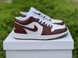 Authentic Air Jordan 1 Low White/Team Red
