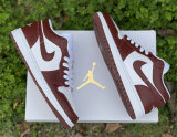 Authentic Air Jordan 1 Low White/Team Red