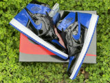Authentic Air Jordan 1 High OG Black/Varsity Royal-White