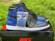 Authentic Air Jordan 1 High OG Black/Varsity Royal-White GS