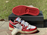 Authentic Air Jordan 1 Low White/Red/Black GS