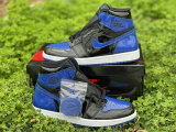 Authentic Air Jordan 1 High OG Black/Varsity Royal-White