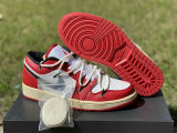 Authentic Air Jordan 1 Low White/Red/Black GS