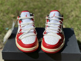 Authentic Air Jordan 1 Low White/Red/Black GS