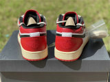 Authentic Air Jordan 1 Low White/Red/Black GS