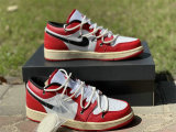Authentic Air Jordan 1 Low White/Red/Black GS