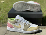 Authentic Air Jordan 1 Low Colorful Canvas