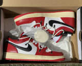 Authentic Air Jordan 1 Low White/Red/Black GS