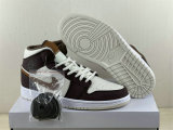 Authentic Air Jordan 1 Mid “Brown Basalt”