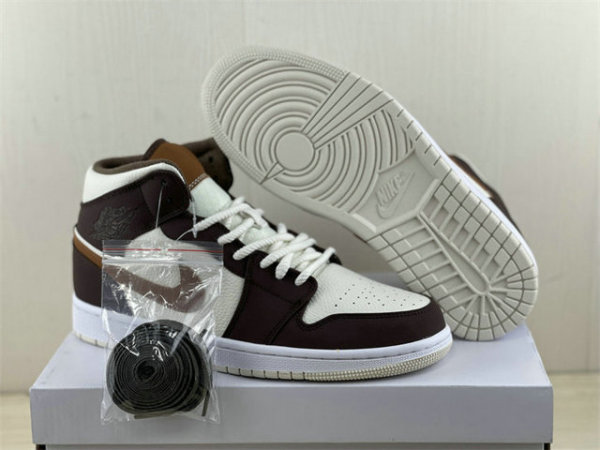 Authentic Air Jordan 1 Mid “Brown Basalt” GS