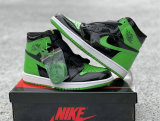 Authentic Air Jordan 1 High OG Black/Green/White GS