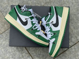 Authentic Air Jordan 1 Low White Green GS