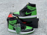 Authentic Air Jordan 1 High OG Black/Green/White GS