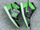 Authentic Air Jordan 1 High OG Black/Green/White GS