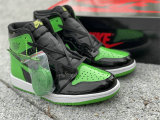 Authentic Air Jordan 1 High OG Black/Green/White GS