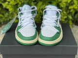 Authentic Air Jordan 1 Low White Green GS