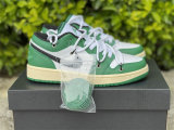 Authentic Air Jordan 1 Low White Green GS