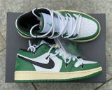 Authentic Air Jordan 1 Low White Green GS