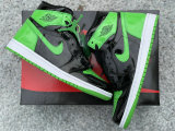 Authentic Air Jordan 1 High OG Black/Green/White GS