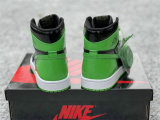 Authentic Air Jordan 1 High OG Black/Green/White GS