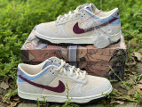 Authentic Nike Dunk Low Grey/Wine Red