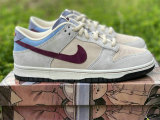 Authentic Nike Dunk Low Grey/Wine Red