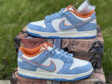 Authentic Nike Dunk Low Light Blue/Orange