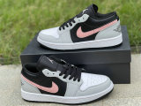 Authentic Air Jordan 1 Low Black/Grey/Pink/White
