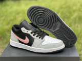 Authentic Air Jordan 1 Low Black/Grey/Pink/White