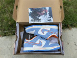 Authentic Nike Dunk Low Light Blue/Orange