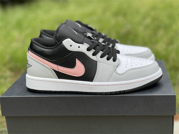 Authentic Air Jordan 1 Low Black/Grey/Pink/White