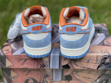 Authentic Nike Dunk Low Light Blue/Orange