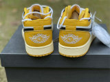 Authentic Air Jordan 1 Low Yellow/White/Black GS