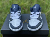Authentic Air Jordan 1 Low Navy/White GS