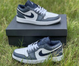 Authentic Air Jordan 1 Low Navy/White GS