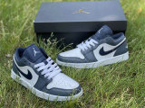 Authentic Air Jordan 1 Low Navy/White GS