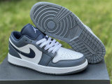 Authentic Air Jordan 1 Low Navy/White GS