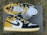 Authentic Air Jordan 1 Low Yellow/White/Black GS