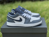 Authentic Air Jordan 1 Low Navy/White GS
