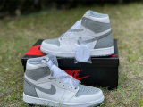 Authentic Air Jordan 1 High OG Grey/White