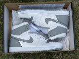 Authentic Air Jordan 1 High OG Grey/White