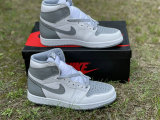 Authentic Air Jordan 1 High OG Grey/White