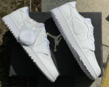 Authentic Air Jordan 1 Low GS Golf “Triple White”