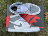 Authentic Air Jordan 1 High OG Grey/White