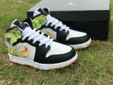Authentic Air Jordan 1 Mid GS Black/White/Team Orange